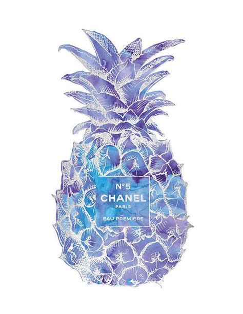 chanel inspired pineapple print|chanel artwork.